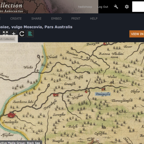 detail of map of Ukraine